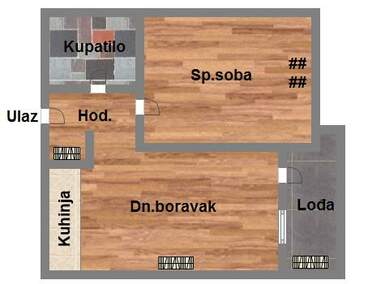Jednoiposoban stan, Novi Sad, Petrovac, prodaja, 35m2, 71100e, id1058058