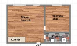 Dvosoban stan, Novi Sad, Petrovaradin, prodaja, 40m2, 79900e, id913268