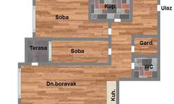 Trosoban stan, Novi Sad, Petrovaradin, prodaja, 64m2, 134440e, id931971