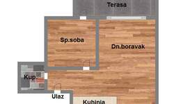 Dvosoban stan, Novi Sad, Petrovaradin, prodaja, 43m2, 93900e, id977409