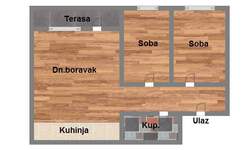 Trosoban stan, Novi Sad, prodaja, 62m2, 134500e, id1042879