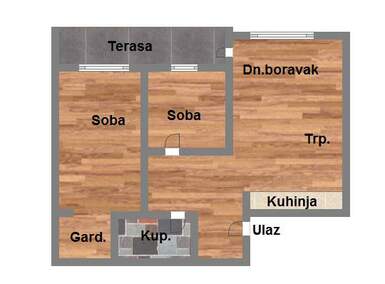 Trosoban stan, Novi Sad, prodaja, 68m2, 161530e, id1092558