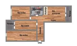 Troiposoban stan, Novi Sad, Salajka, prodaja, 61m2, 149680e, id954418