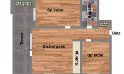 Dvoiposoban stan, Novi Sad, Šarengrad, prodaja, 56m2, 120700e, id999992