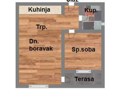 Dvosoban stan, Novi Sad, Somborski Bulevar, prodaja, 44m2, 114460e, id949348