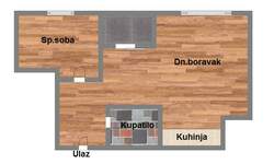 Dvosoban stan, Novi Sad, prodaja, 45m2, 96800e, id955872