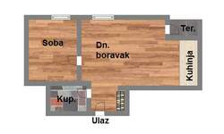 Dvosoban stan, Novi Sad, Telep, prodaja, 41m2, 102500e, id1068905