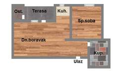 Dvosoban stan, Novi Sad, prodaja, 47m2, 111320e, id1080212