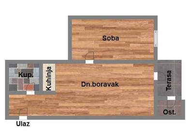 Jednoiposoban stan, Novi Sad, Telep, prodaja, 43m2, 101950e, id1046748