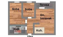 Trosoban stan, Novi Sad, Telep, prodaja, 55m2, 135350e, id1047477